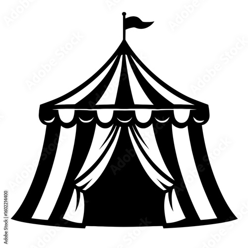 Iconic Striped Circus Tent: The Classic Big Top for Entertainment Events