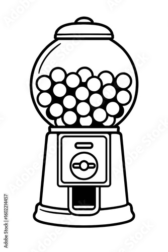 Classic Gumball Machine Dispensing Chewy Confections