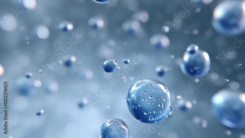 Wallpaper Mural Water Droplets: Abstract, ethereal scene showcasing crystalline water droplets suspended against a soft, blurred background, suggesting the beauty of purity and clarity. Torontodigital.ca