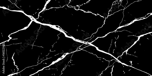"A striking, high-contrast black and white abstract pattern resembling fractured glass or lightning bolts across a dark sky, emphasizing sharp lines and dynamic tension."