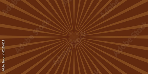 Brown radial burst or starburst design with converging lines expanding from a central point with brown color scheme for various visual applications.