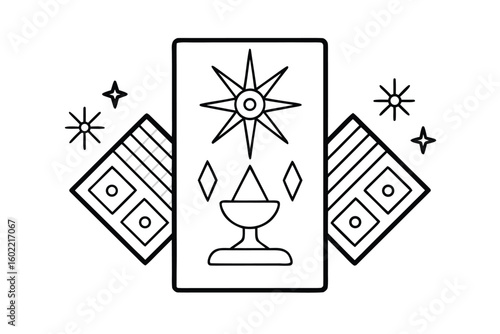 Minimal Tarot Cards Spread