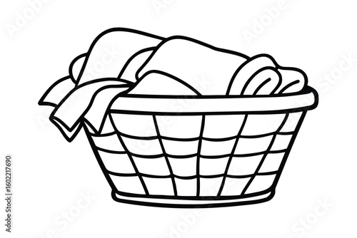 Laundry Basket With Towels