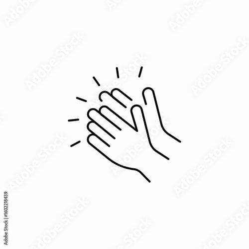 audience applause icon sign vector