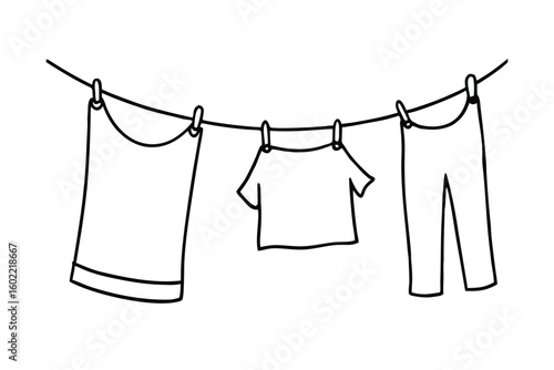 Hanging Laundry On Line