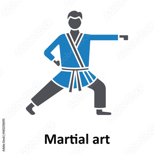 Martial art Vector Icon which can easily modify or edit