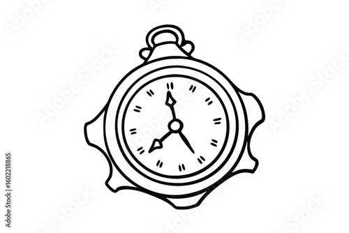 Hand Drawn Vintage Clock