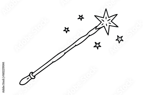 Hand Drawn Magic Wand