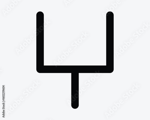 American Football Goal Goalpost Line Outline Sport Competition Game End Post Kick Score Shape Frame Black White Vector Icon Sign Symbol Graphic Artwork