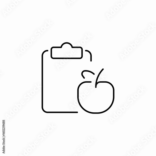 diet plan icon sign vector