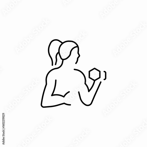 dumbell exercise lift icon sign vector