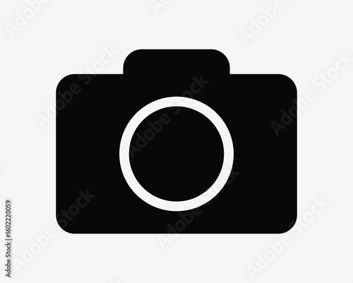Camera Gallery Picture Image Device Photo Digital Photography Video Media Capture Equipment Black White Icon Sign Symbol Vector Illustration Artwork