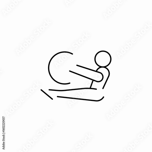 floor exercises icon sign vector