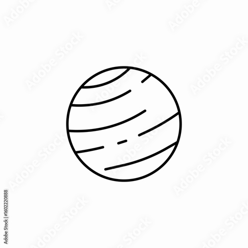 gym exercise ball icon sign vector