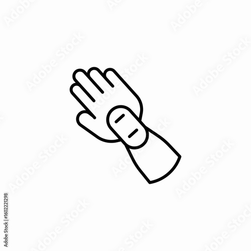 hand prosthetic icon sign vector