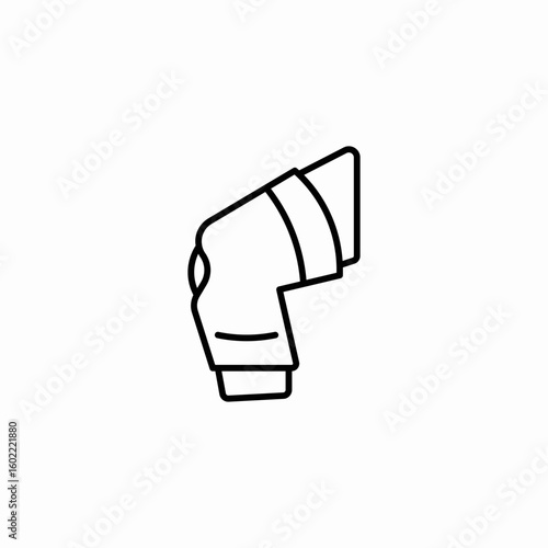 knee medical assistance icon sign vector