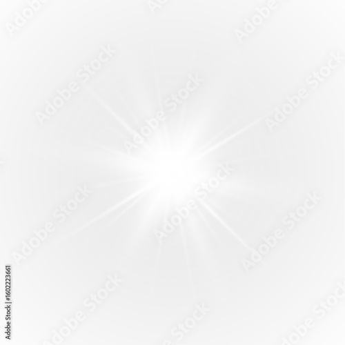Fototapeta Naklejka Na Ścianę i Meble -  Flash, light, lens, starlight, white PNG with sparkling magic effect. Twinkle PNG on transparent background. Fantasy Overlay for night sky, party beam, or galaxy-inspired space design.