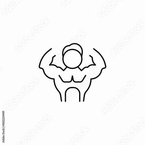 strong muscles icon sign vector