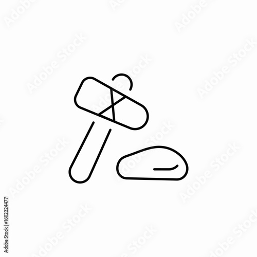 stone tools icon sign vector