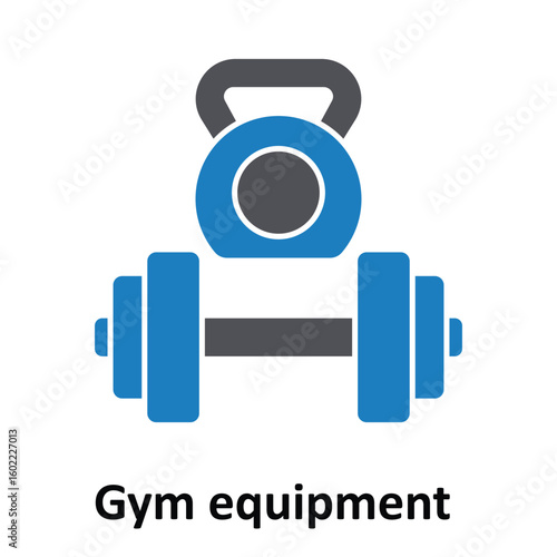 Gym equipment Vector Icon which can easily modify or edit
