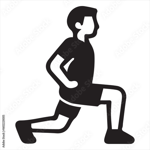 Exercise man silhouette