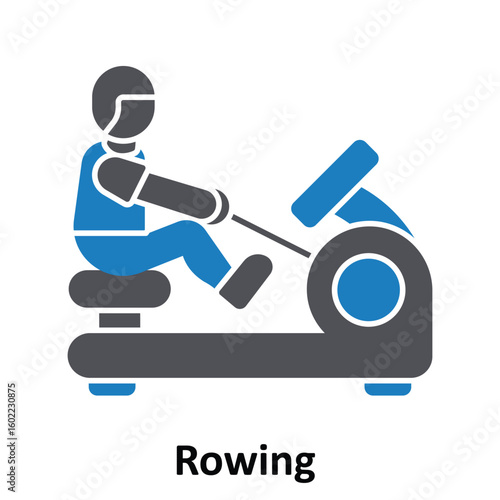 Rowing vector icon which can easily edit or modify 