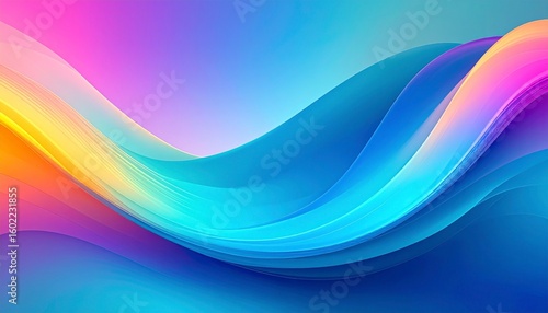 Colorful abstract wave pattern background with smooth gradient shapes.. Generated image
