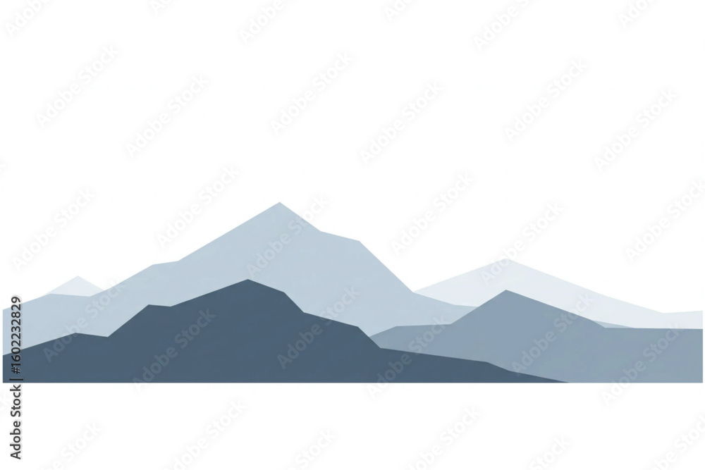 Naklejka premium Stunning mountain range vector landscape for modern design projects and travel inspiration art
