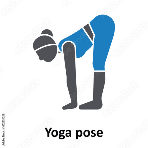 Yoga pose Vector Icon which can easily modify or edit