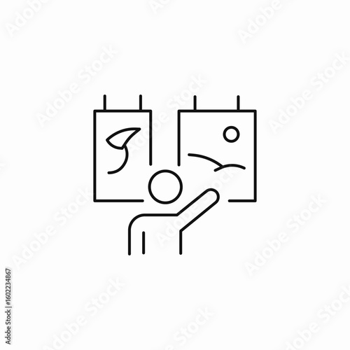 art gallery viewer icon sign vector