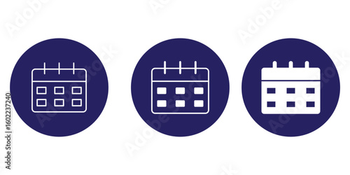 Calendar icon set. Calender symbol. calendar vector icon