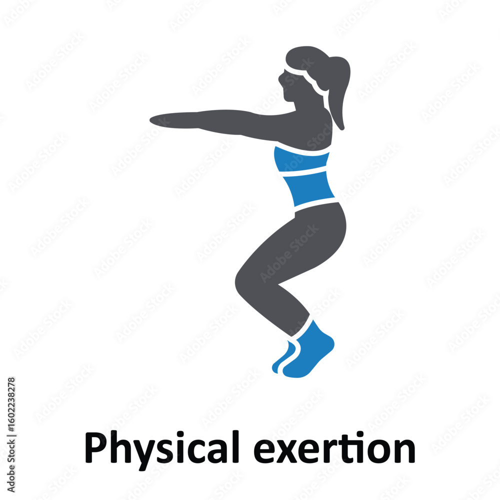 Fototapeta premium Physical exertion Vector Icon which can easily modify or edit