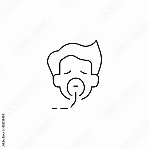oxygen mask medical icon sign vector