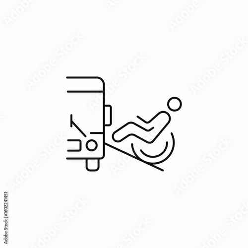 wheelchair ramp vehicle icon sign vector