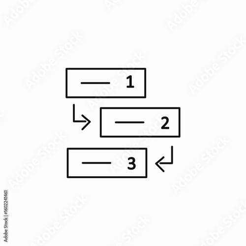 workflow process steps icon sign vector