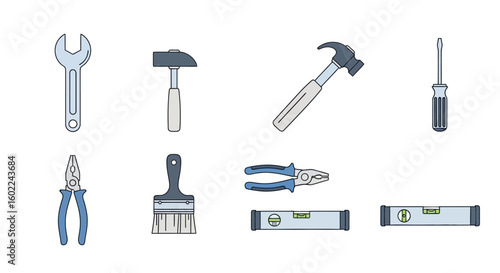 Collection of Essential Hand Tools for DIY Projects