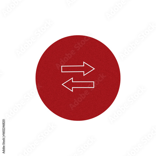 фотографія Red circle with opposing arrows icon