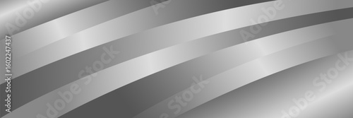 Abstract silver metallic background with smooth curves. Elegant luxury banner design for websites, headers, sale templates, business ads, awards, events, and more