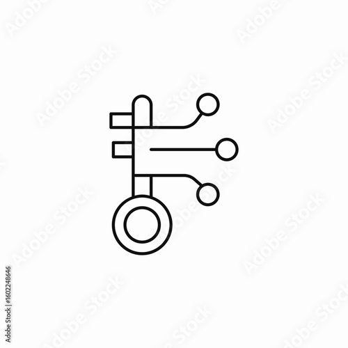 digital key security icon sign vector