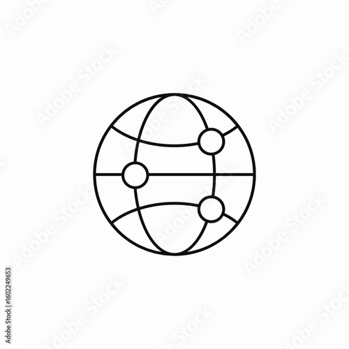 global network connection icon sign vector