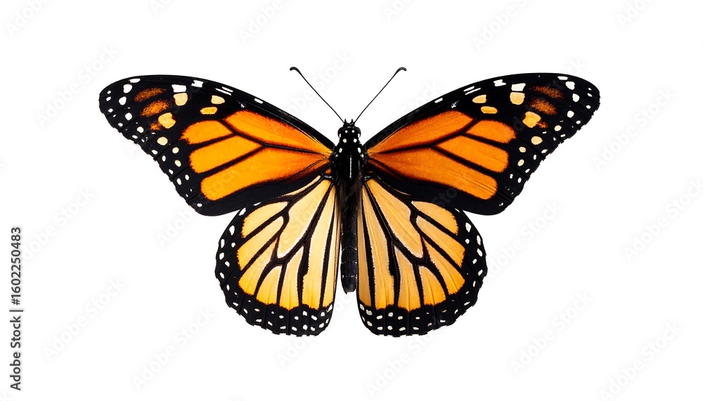 Fototapeta premium Monarch butterfly, vibrant orange and black wings