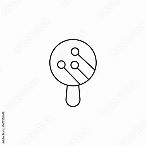 magnifying glass circuit icon sign vector