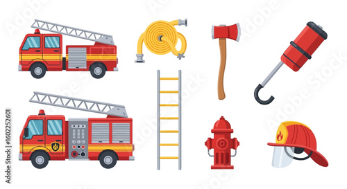 Firefighter Equipment and Vehicles Collection