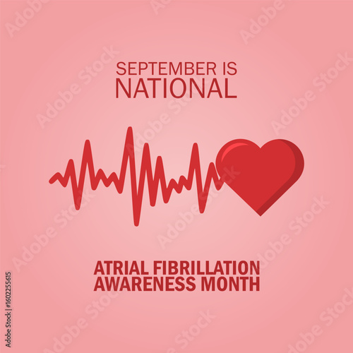 vector graphic of National Atrial Fibrillation Awareness Month ideal for National Atrial Fibrillation Awareness Month celebration