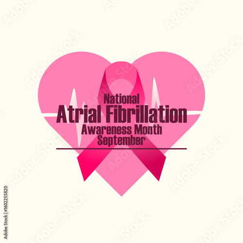 vector graphic of National Atrial Fibrillation Awareness Month ideal for National Atrial Fibrillation Awareness Month celebration