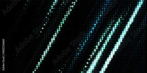 High-tech halftone dots background. Blue LED video screen. vector illustration