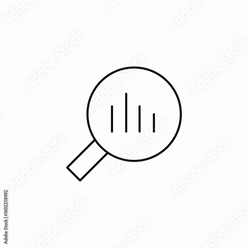 magnifying glass chart icon sign vector