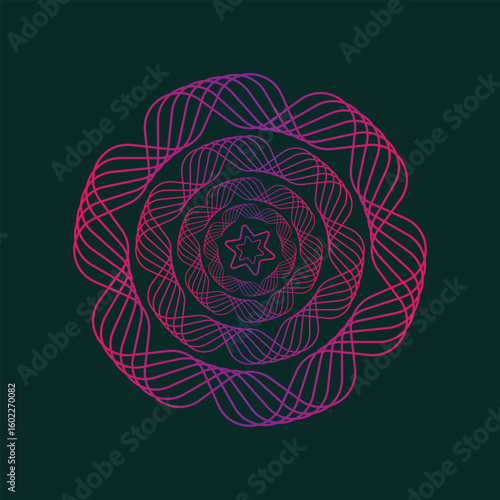 Abstract geometric design with vibrant color palette and clean typography