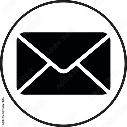 simple mail icon vector envelope email symbol message communication sign isolated on white background