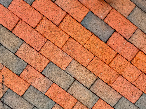 Wallpaper Mural Colorful diagonal brick pavement pattern background Torontodigital.ca